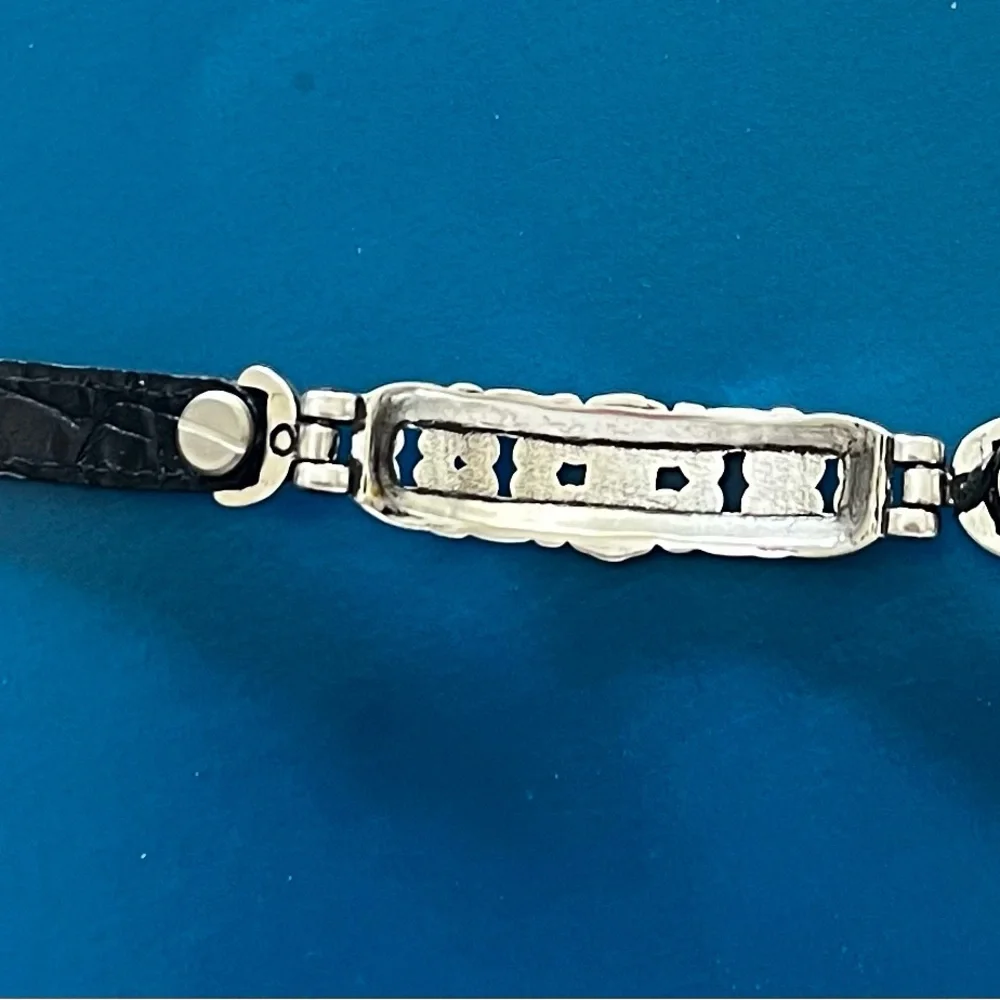 Brighton Leather And Silver Buckle Bracelet 07343 - Picture 3 of 7